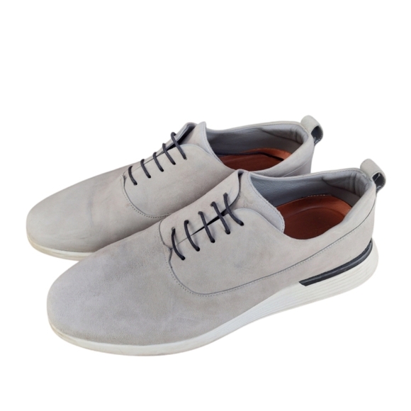 Wolf & Shepherd Gray Suede Oxford Dress Shoes main image 6